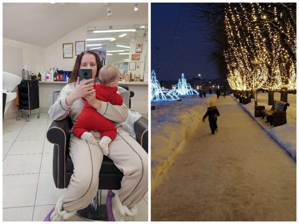 Один ребёнок на руках, другой по городу бегает