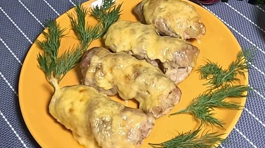 Мясные рулетики с начинкой