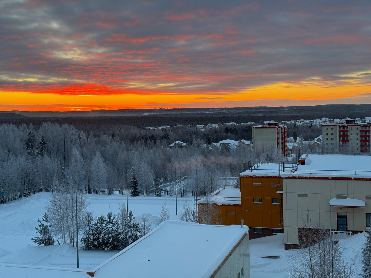 10 утра, солнце встаёт 