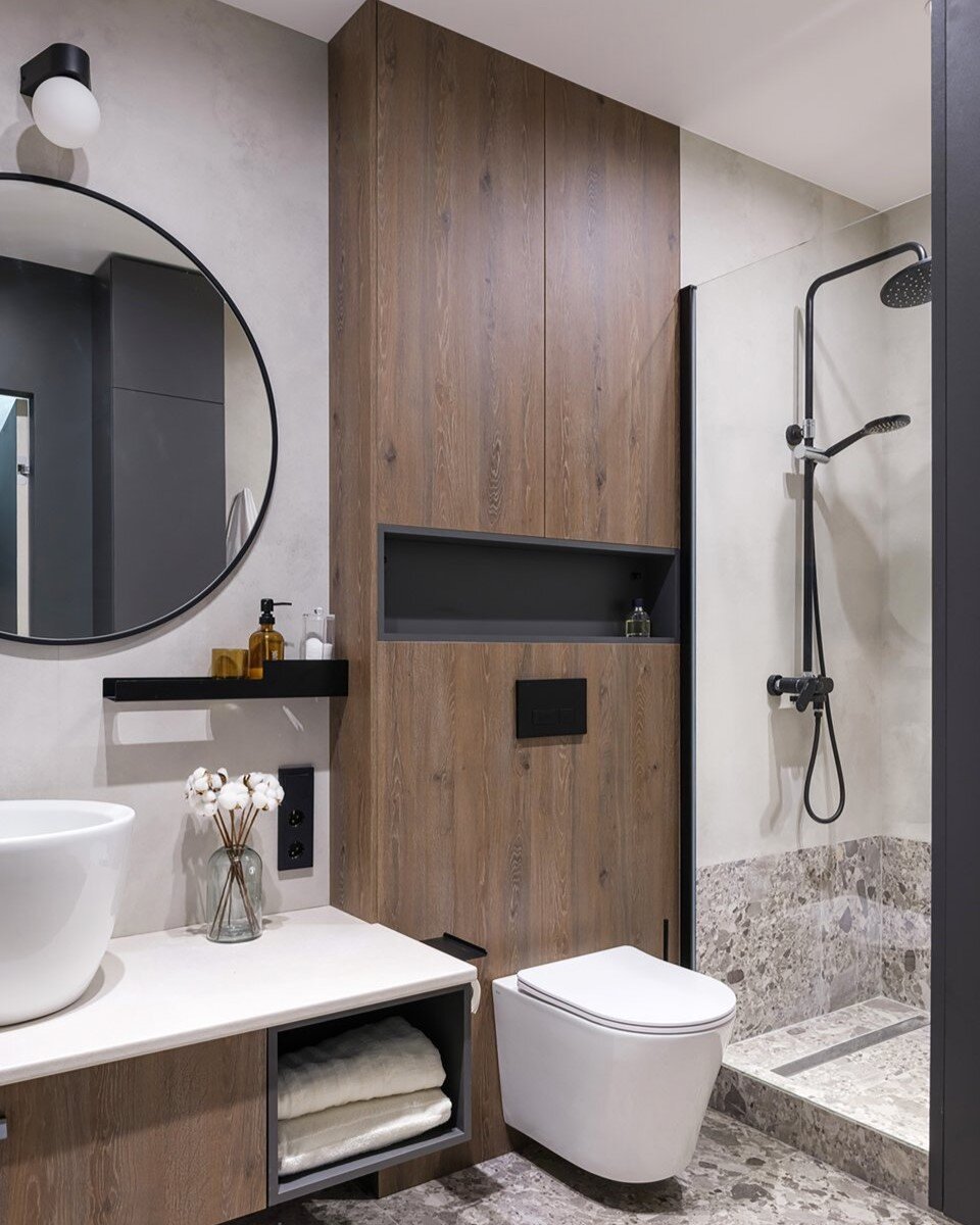 Дизайны ванных комнат с душевыми кабинами, 50+ фото - KERAMIS