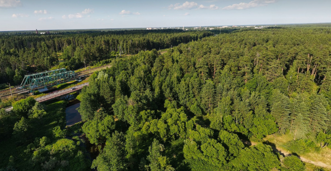 Яндекс-панорама в районе озера Нерское, виден мост через реку Нерская на Казанской МЖД, вдалеке слева - Гуслицкий монастырь. И в наше время Гуслицы остаются весьма залесенной территорией. 