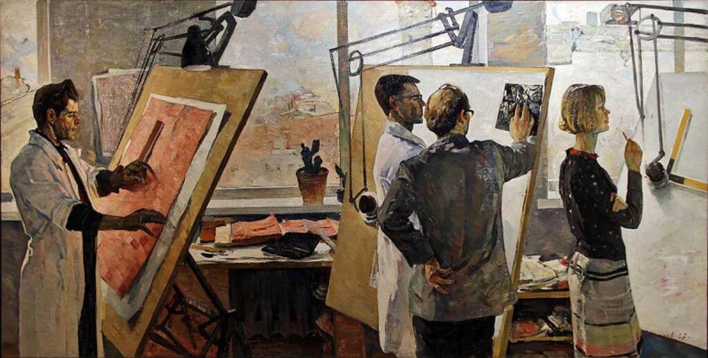 Конструкторы. Художник И.Г.Степанов. 1967