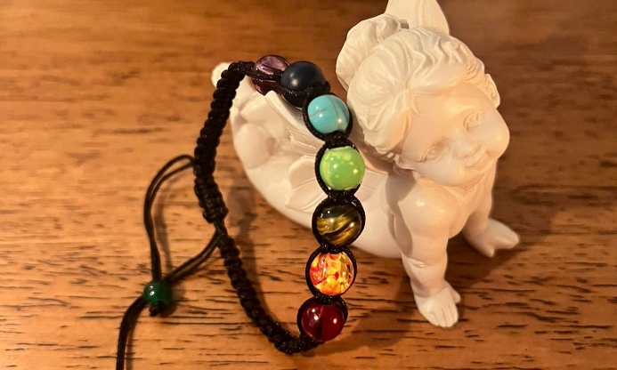 Браслет с 7 чакрами (камни агат)