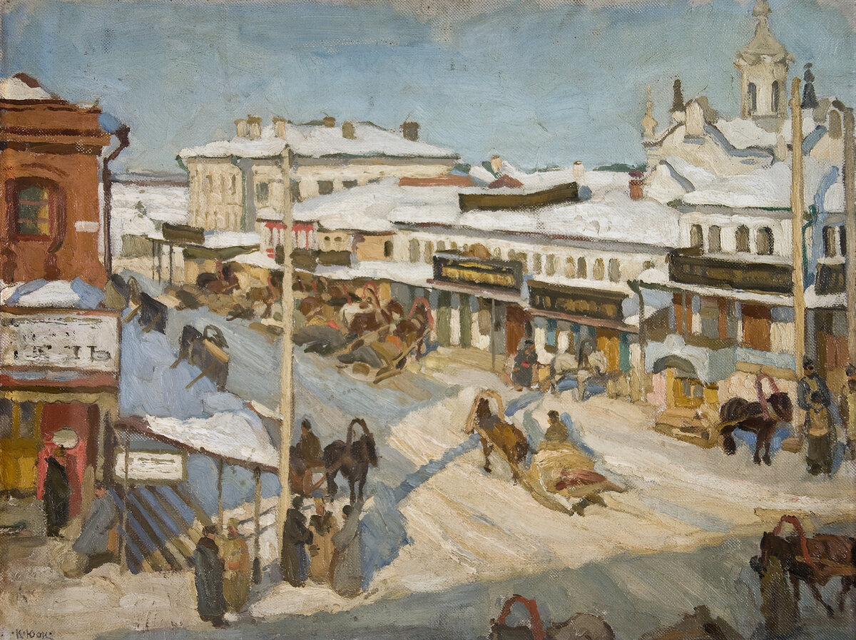 Константин Юон «Нижний Новгород зимой», 1908 год