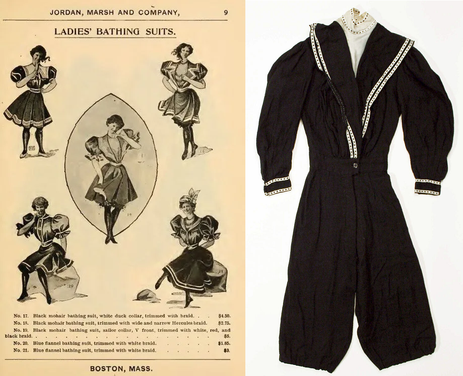 Купальные костюмы 1890-х, (с) из коллекции Метрополитен-музея