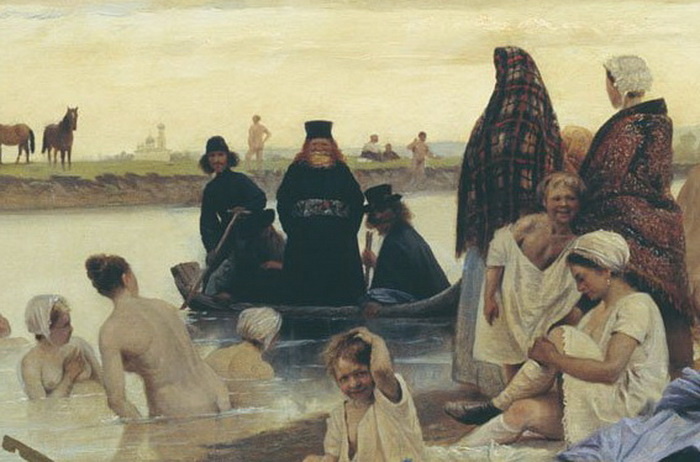 Картина Репина «Приплыли»