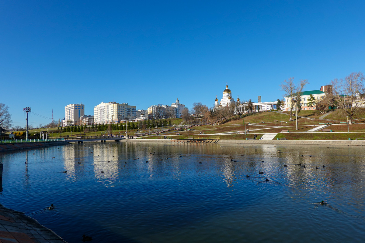 Мордовия. Саранск. Фото 04.11.2023. Река Саранка