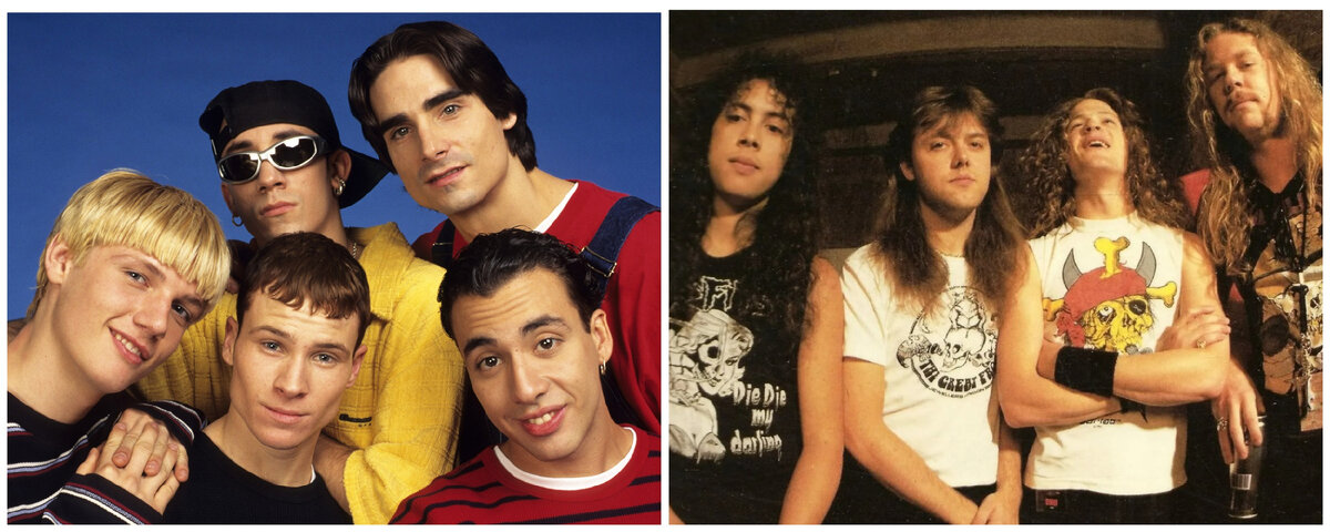 Казалось бы, где Backstreet Boys и где Metallica . Одна группа стала пионером раннего трэш-метала 1980-х, а другая осуществила революцию в подростковой поп-музыке конца 1990-х и начала 2000-х.