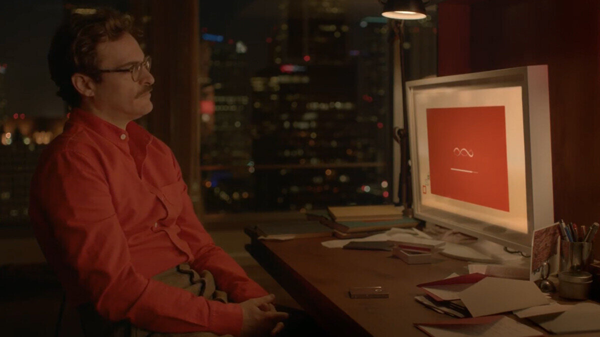 Иллюстрация кадр из фильма «Она» (реж. Спайк Джонз), кинокомпания «Annapurna Pictures», 2013