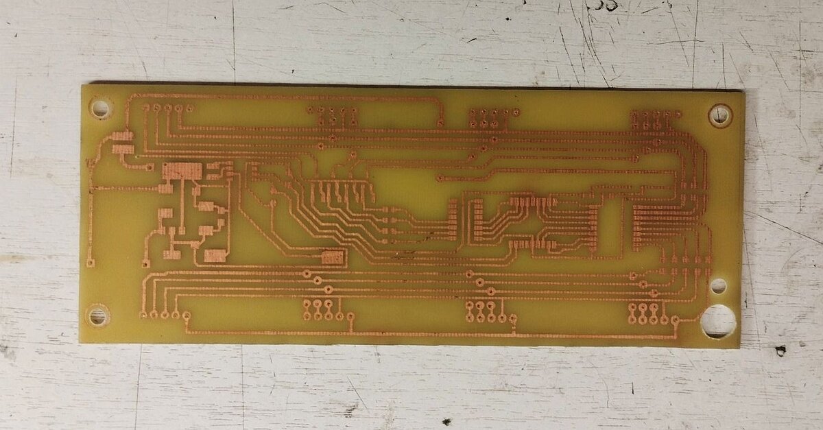 Плата после травления