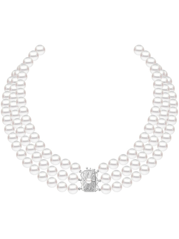 Колье Mikimoto Core из белого золота с жемчугом 