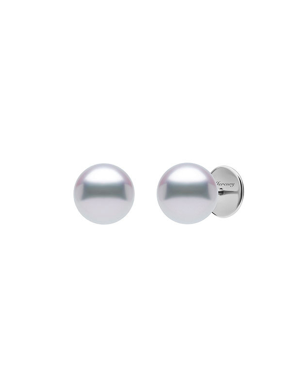 Серьги Mercury Classic из белого золота с жемчугом