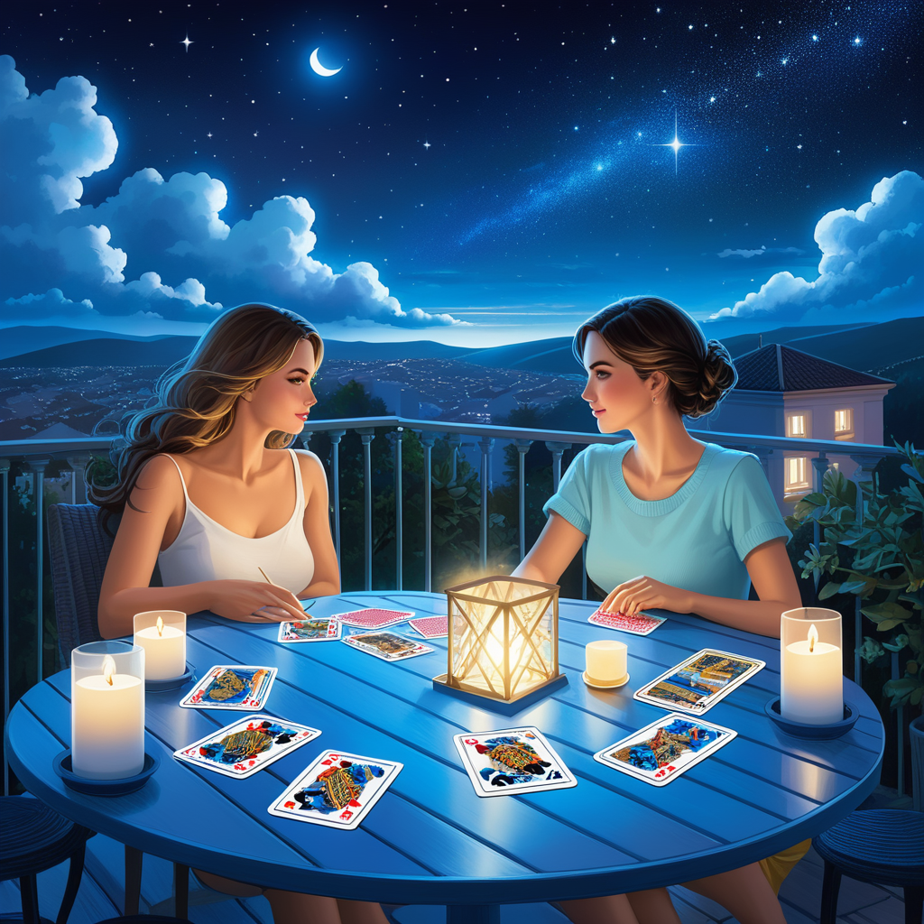 Фото Анна и Ольга моя подруга разложили магические карты