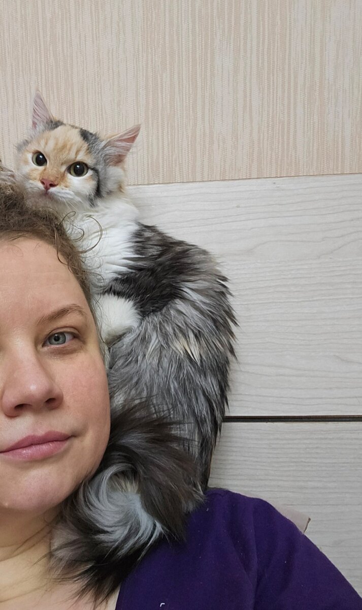 Фото автора.  Я и Фасолька.