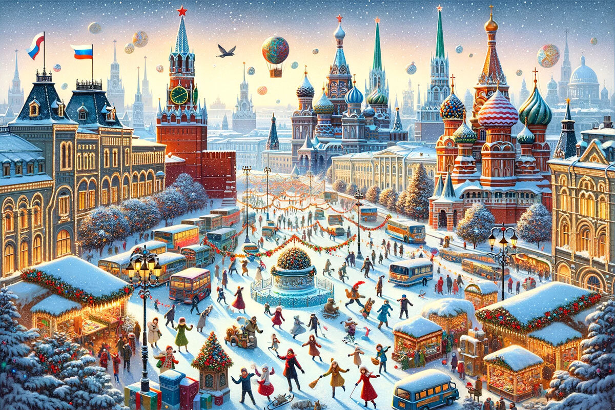    Чаще всего в Москве туристы бывали на Красной площади. Источник: сгенерировала нейросеть Совкомбанка