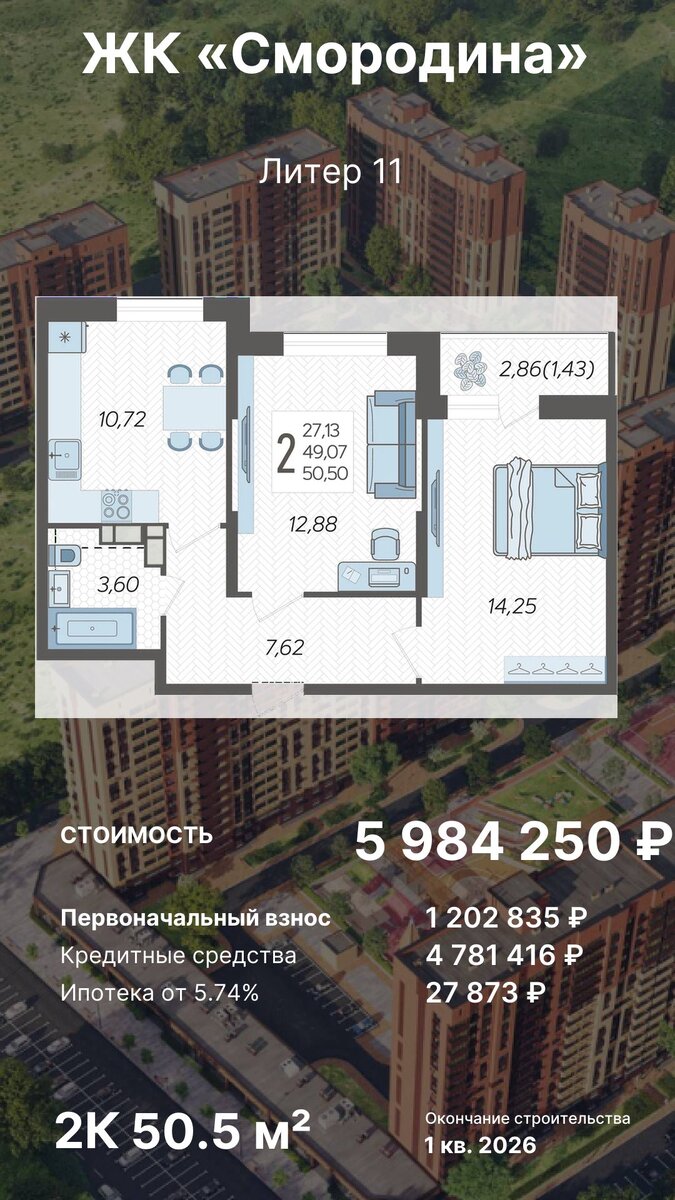 ЖК Смородина. Предложение застройщика от 15 января 2024 г.