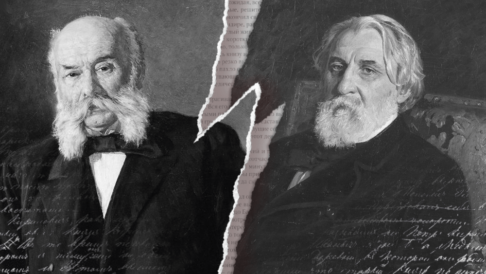 НИКОЛАЙ ЯРОШЕНКО. ПОРТРЕТ ПИСАТЕЛЯ ИВАНА ГОНЧАРОВА (ФРАГМЕНТ). 1888. АЛУПКИНСКИЙ ДВОРЦОВО-ПАРКОВЫЙ МУЗЕЙ-ЗАПОВЕДНИК, АЛУПКА, РЕСПУБЛИКА КРЫМ ИЛЬЯ РЕПИН. ПОРТРЕТ ПИСАТЕЛЯ ИВАНА ТУРГЕНЕВА (ФРАГМЕНТ). 1874. ГОСУДАРСТВЕННАЯ ТРЕТЬЯКОВСКАЯ ГАЛЕРЕЯ, МОСКВА