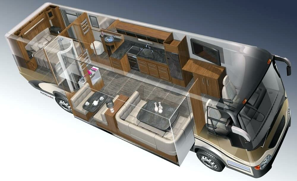 Автодом Hymer внутри