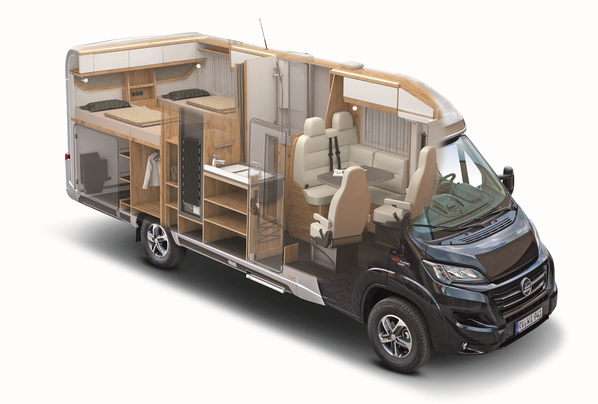 Автодом Hymer внутри
