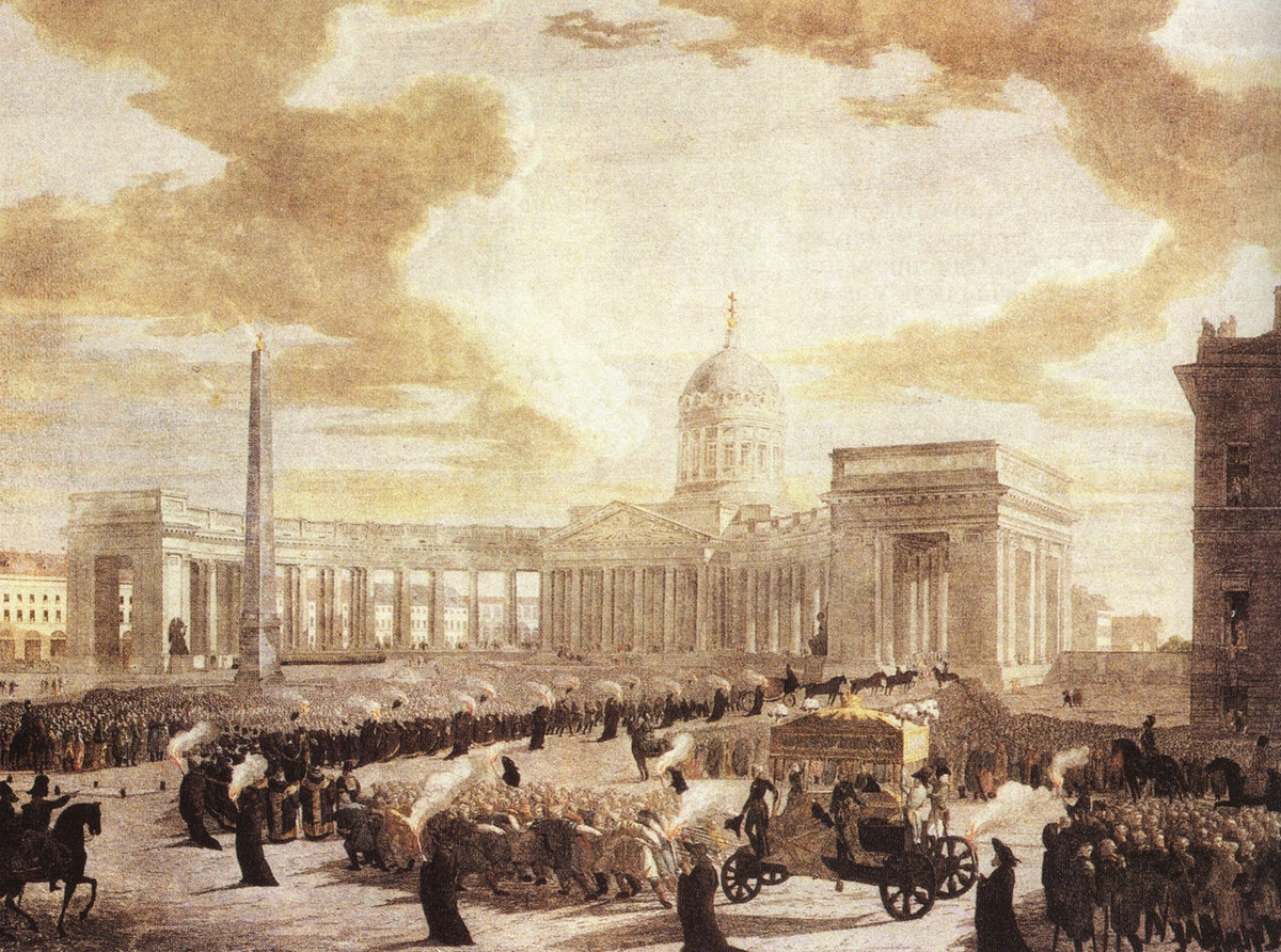 М.Н. Воробьёв. Похороны М.И.Кутузова в Петербурге 1814