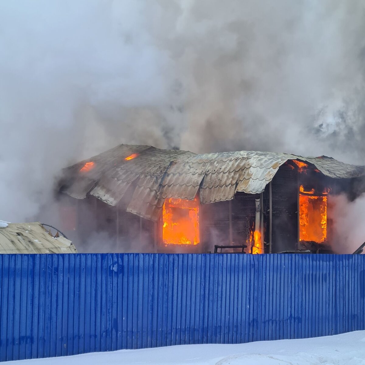 Пожар в кабанском районе