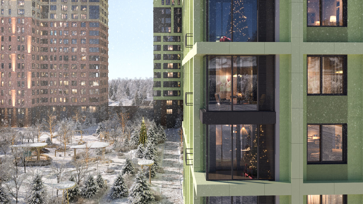 Вид из окон будет радовать вас круглый год 
