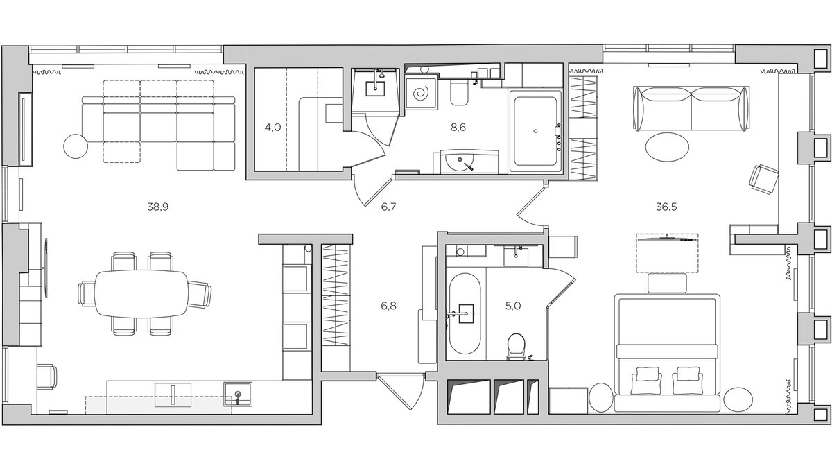 Перепланировка однокомнатной квартиры 