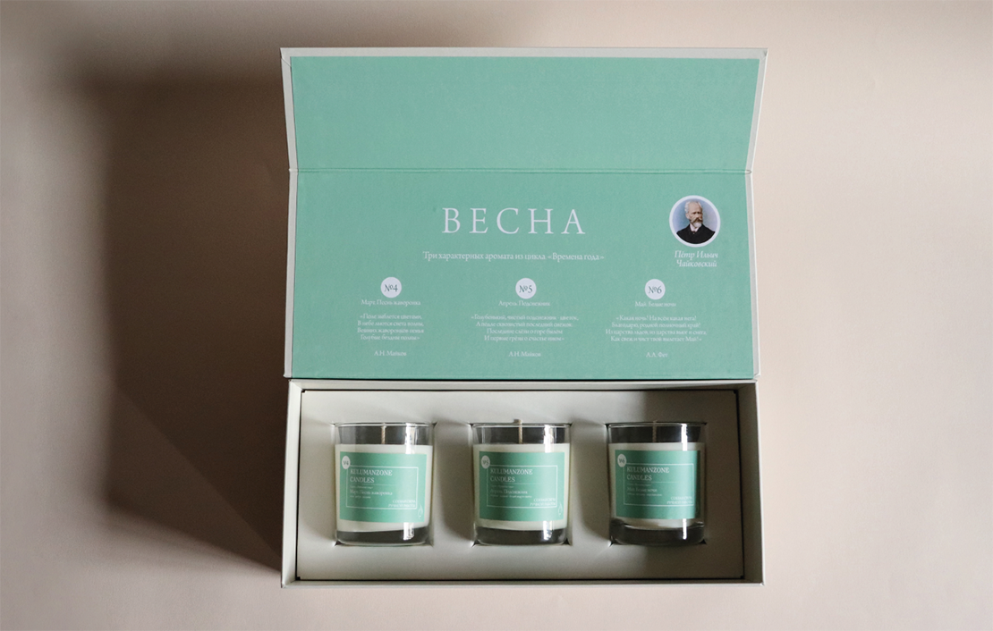 Набор свечей из коллекции «Весна»