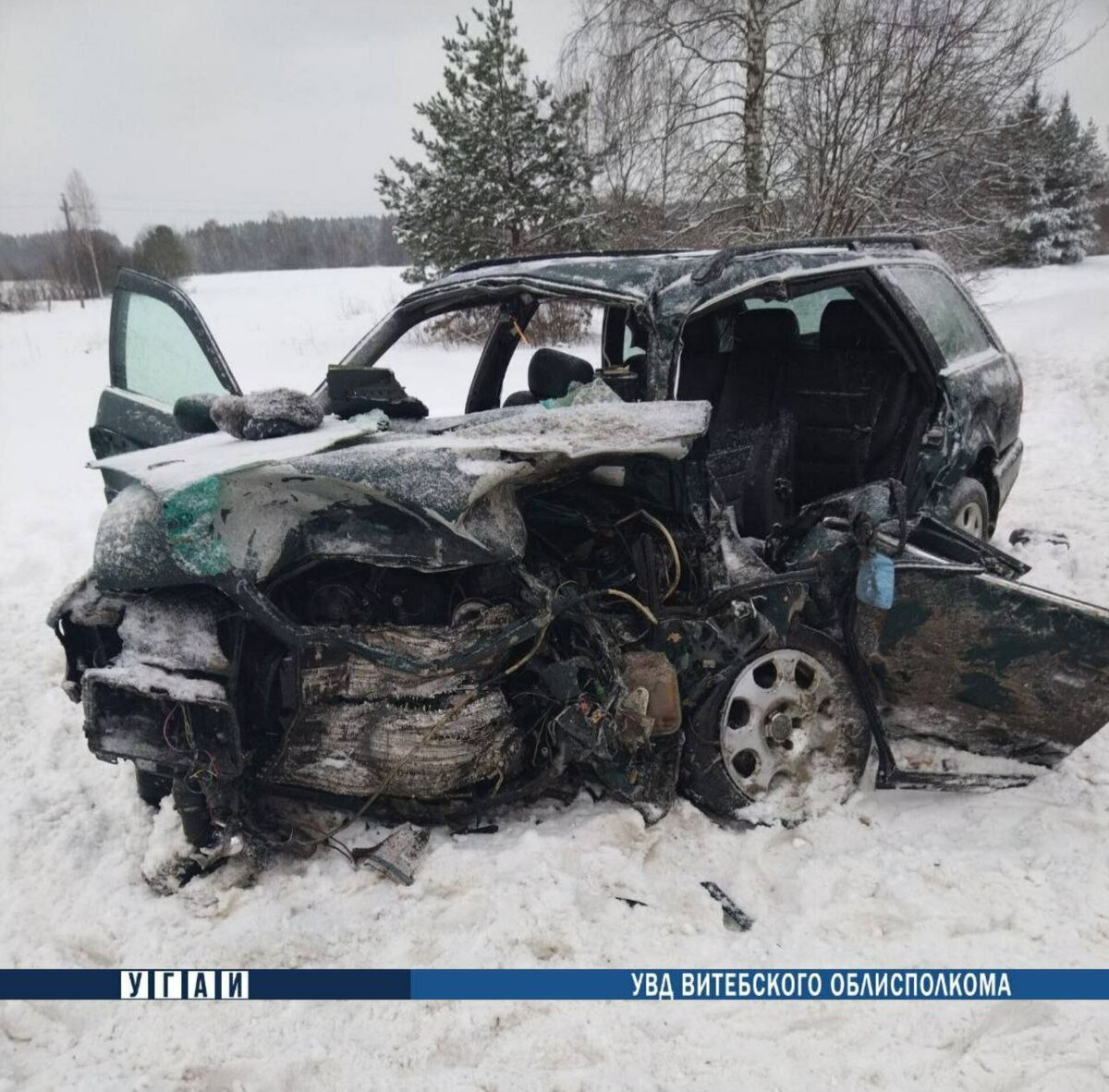 Под Полоцком в столкновении Audi и Skania погиб пассажир. Водитель фуры  скрылся с места ДТП — Видео | Telegraf - Новости | Дзен