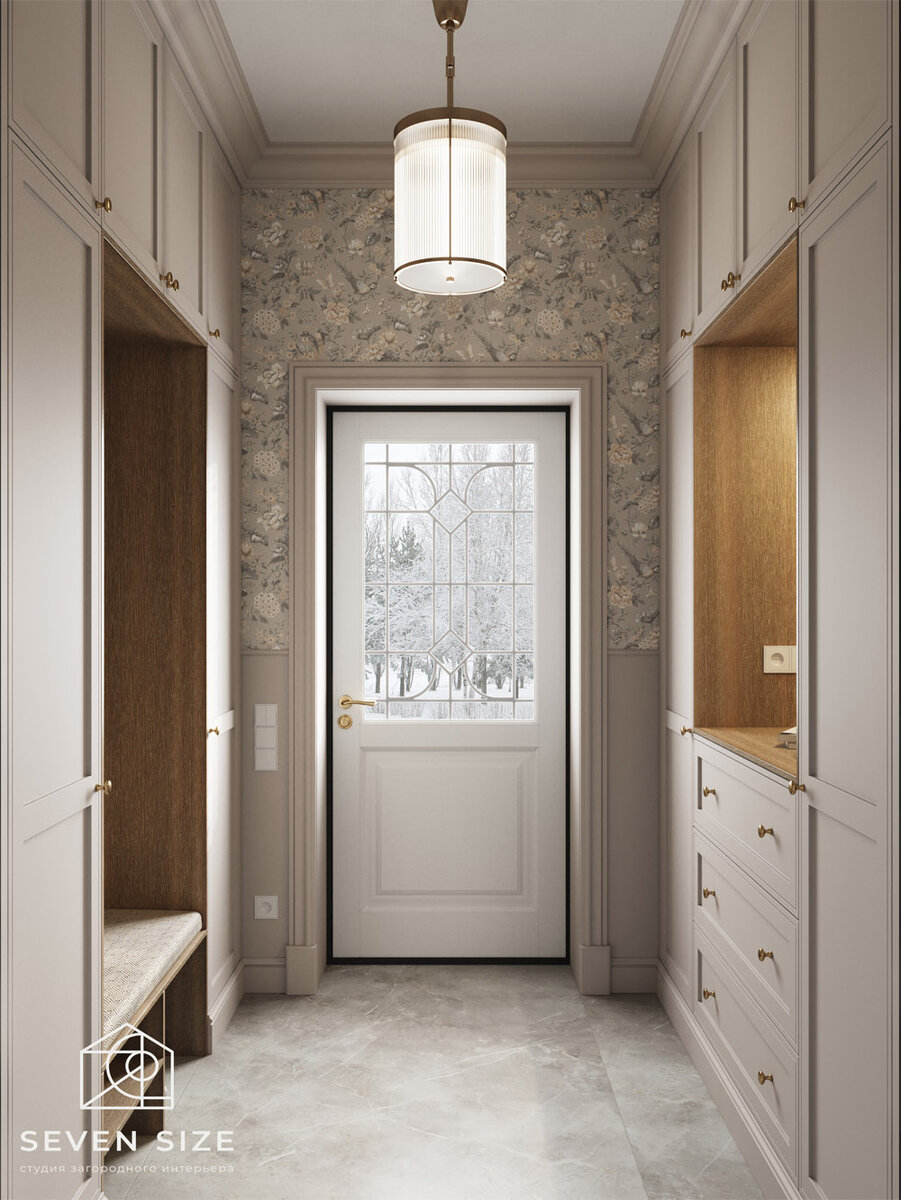 На полу серый керамогранит, плитка 120x278 см, российская фабрика Italon, коллекция Charme Evo