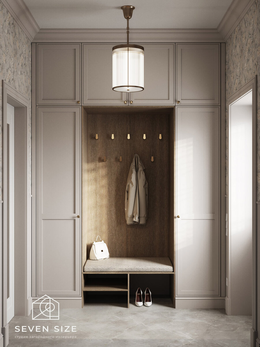 Прихожая в загородном доме, дизайнер интерьера Лиза Рабизо