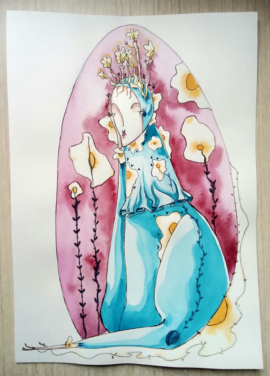 Авторская иллюстрация "Свечи-цветы: ясность мысли"