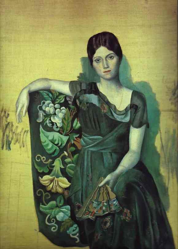 "Портрет Ольги в кресле", 1917. 