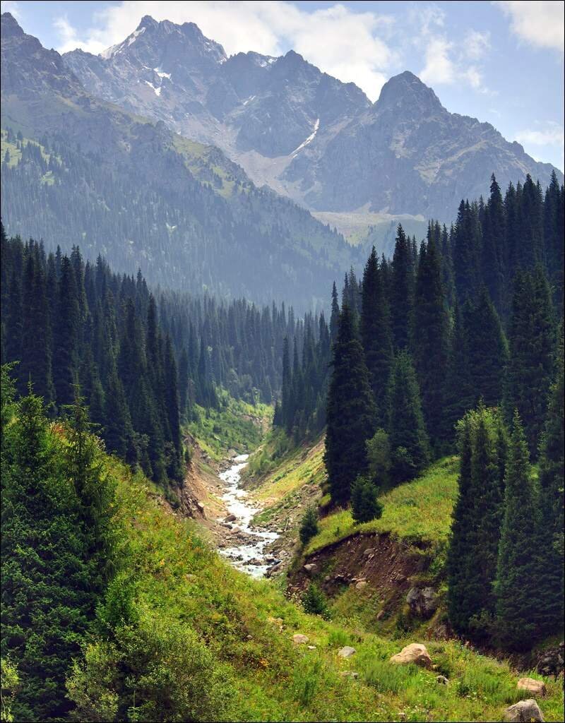 Природа Кыргызстана горы Морена Тянь Шань