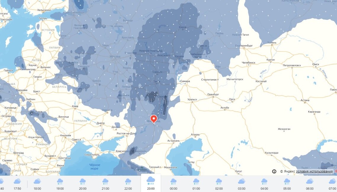 Карта дождей волгоградская область