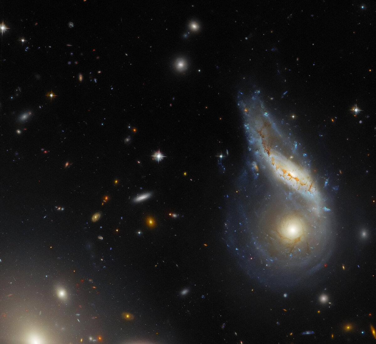     Фото: ESA/Hubble & NASA, J. Dalcanton, Dark Energy Survey/DOE/FNAL/DECam/CTIO/NOIRLab/NSF/AURA