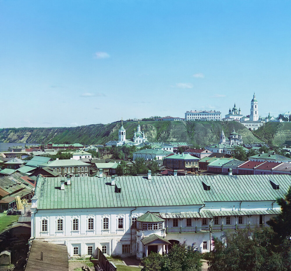 Вид на Тобольский Кремль в 1912 году. Автохром Сергея Прокудина-Горского.