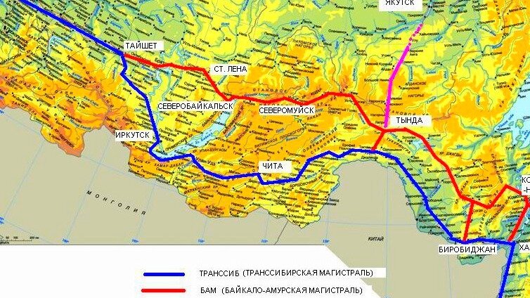 вырезка из карты с обозночениями
