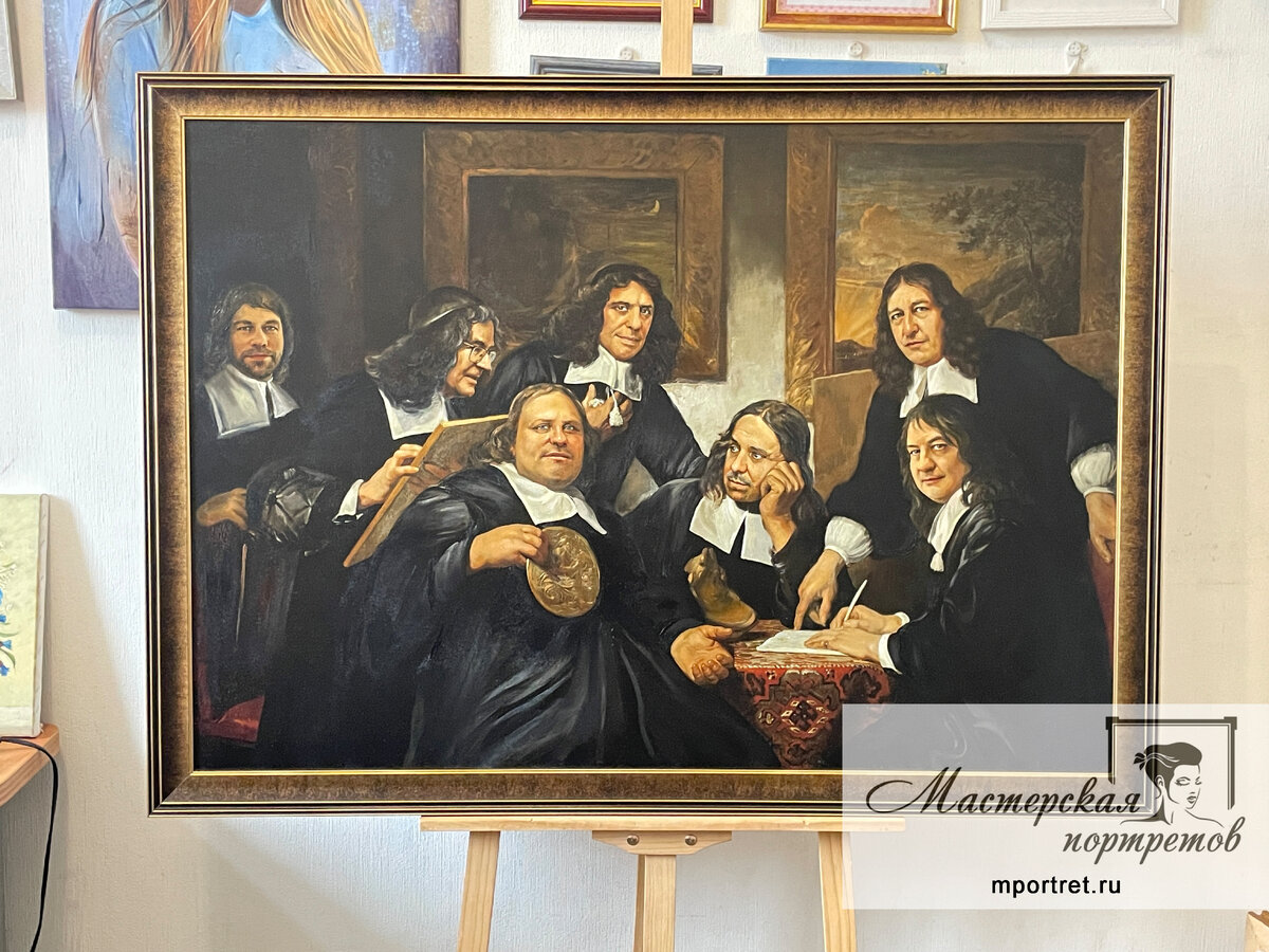 Коллаж по фотографии в Мастерской портретов - подарок коллеге