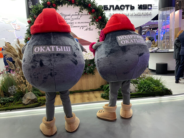    Окатыш и подружка окатыша – звёзды курского павильона
