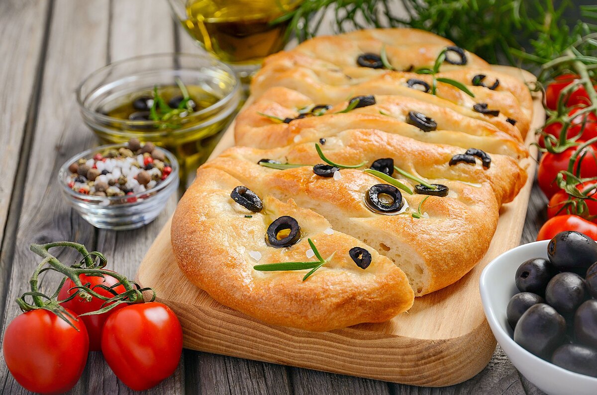 С розмарином Фокачча розмарином