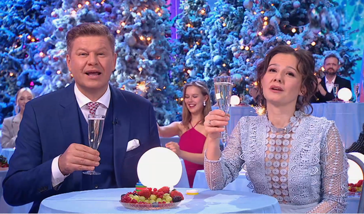 Дмитрий Губерниев и Полина Агуреева. 