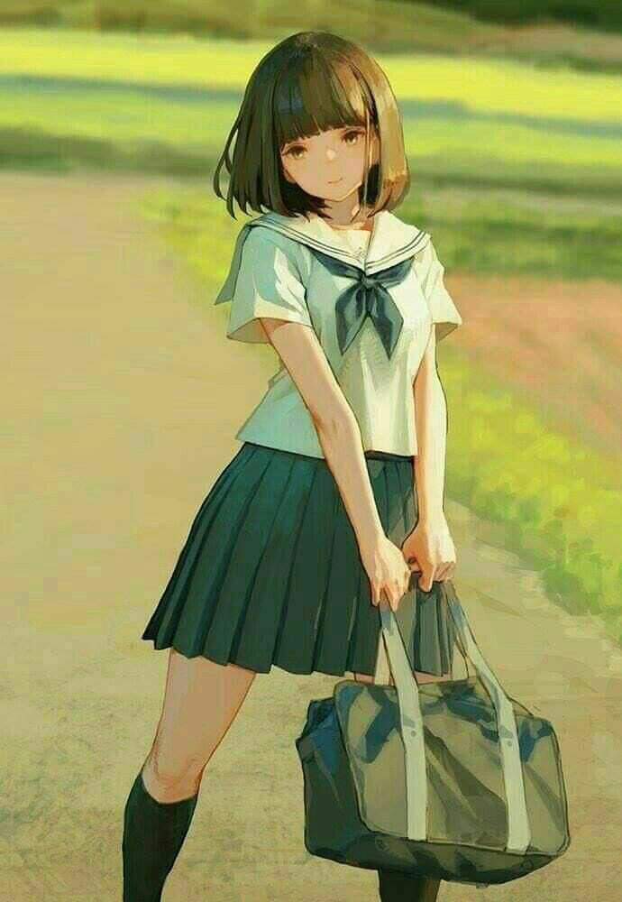 Японская школьница из аниме