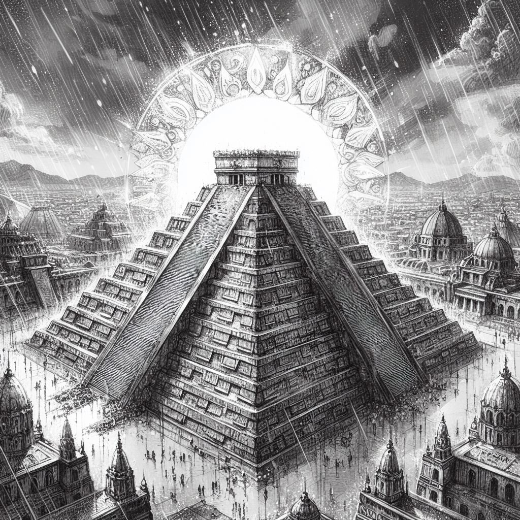 Эскиз от нейросети. Древняя пирамида Маяй.