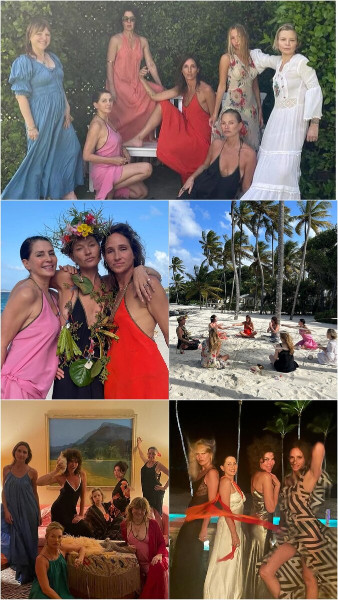 Кейт Мосс с подругами