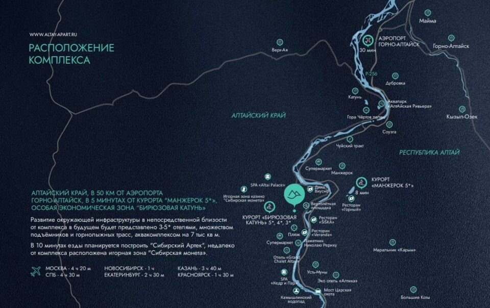 Комплекс апартаментов "Бирюзовая Катунь". Фото: altay-apart.ru