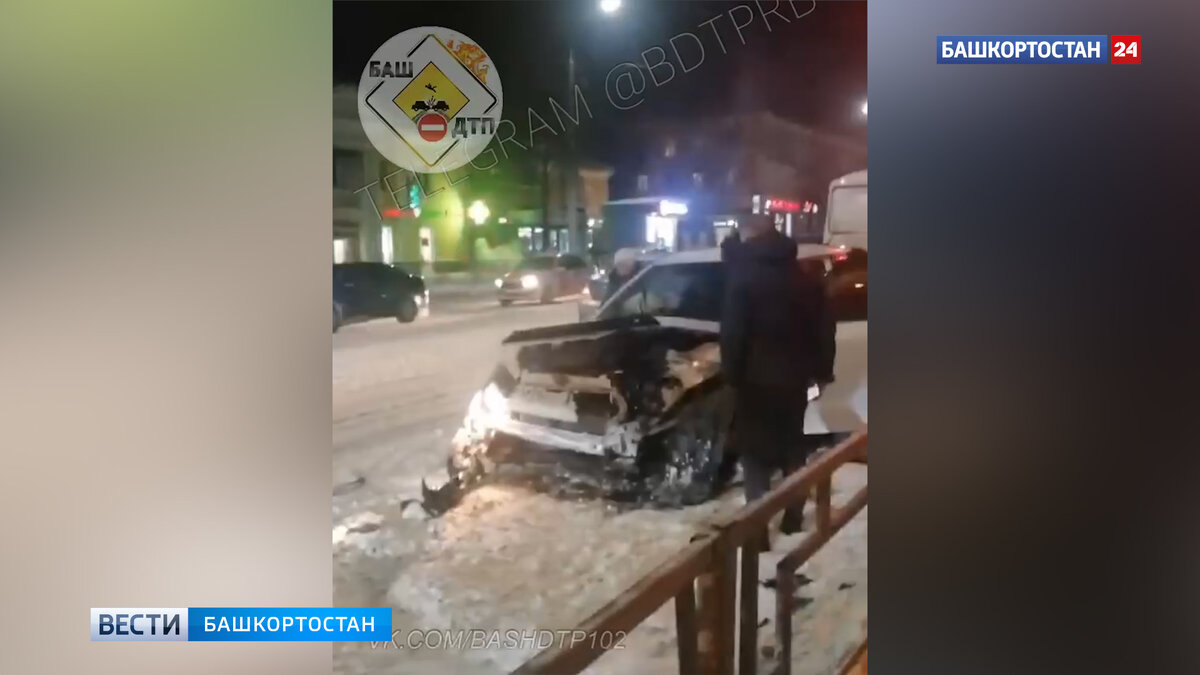    "Подрезал и уехал": в Уфе на улице Победы столкнулись пять машин