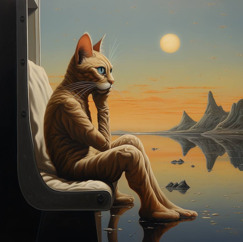 Кот мечтает, что его найдут достойные хозяива