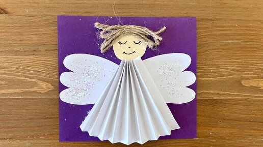 Рождественская открытка своими руками с ангелом в технике квиллинг