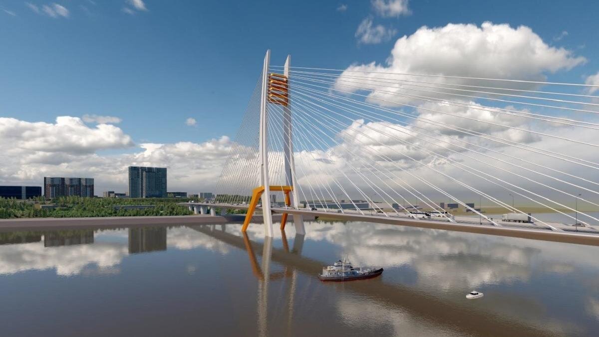 © Министерство транспорта Пермского края (Будущий мост, визуализация)